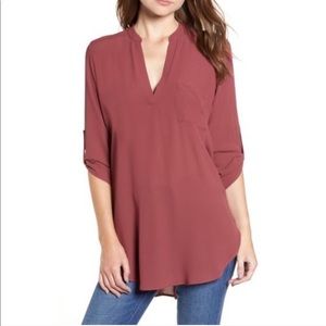 Lush perfect roll tab sleeve tunic
